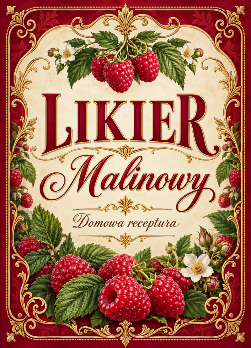 Etykiety na likier – Likier malinowy