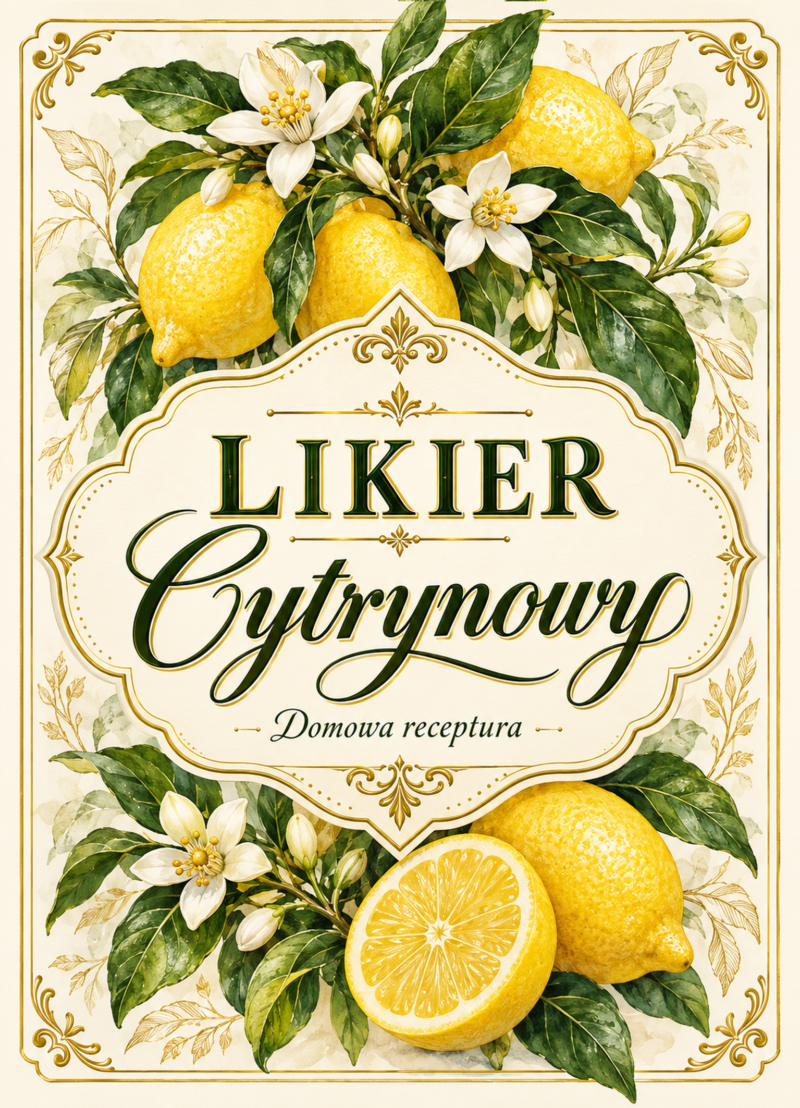 Etykiety na likier – Likier cytrynowy
