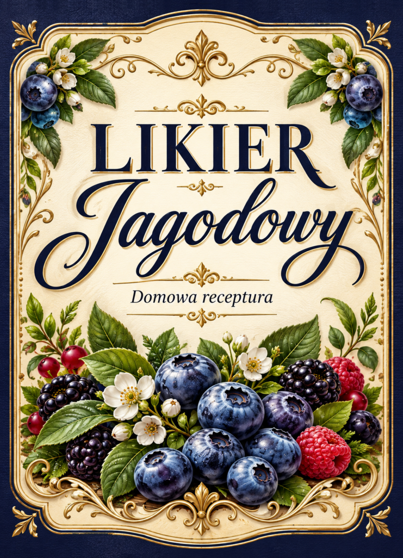 Etykiety na likier – Likier jagodowy