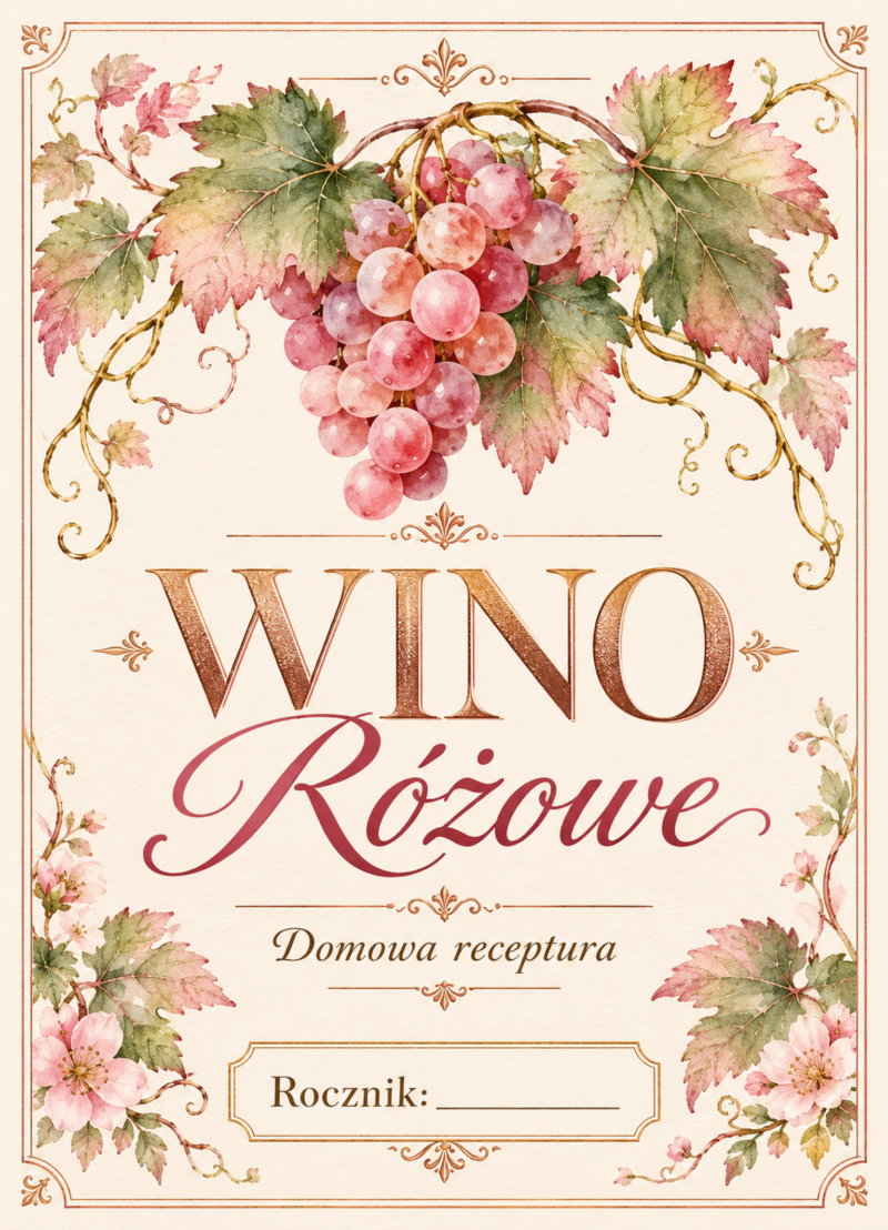 Etykiety na wino – Wino różowe