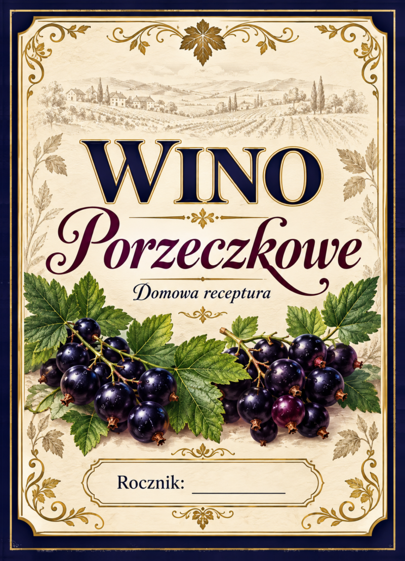 Etykiety na wino – Wino porzeczkowe