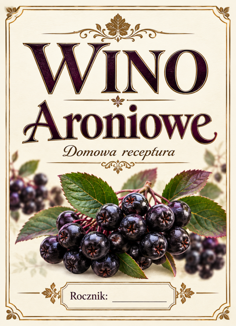 Etykiety na wino – Wino aroniowe