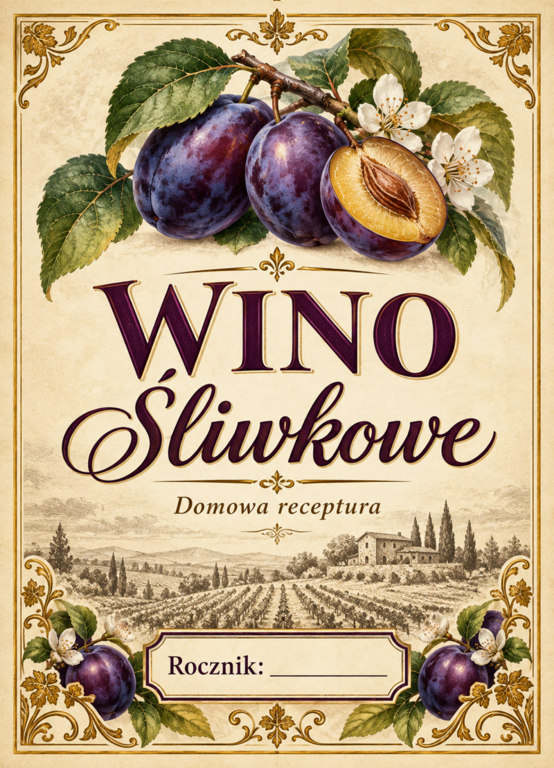 Etykiety na wino – Wino śliwkowe