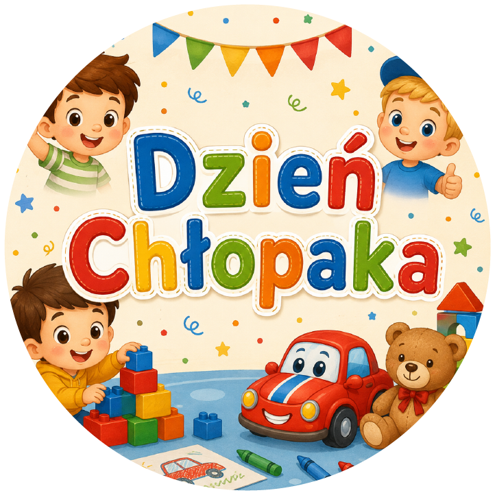 naklejki na Dzień Chłopaka autko i zabawki