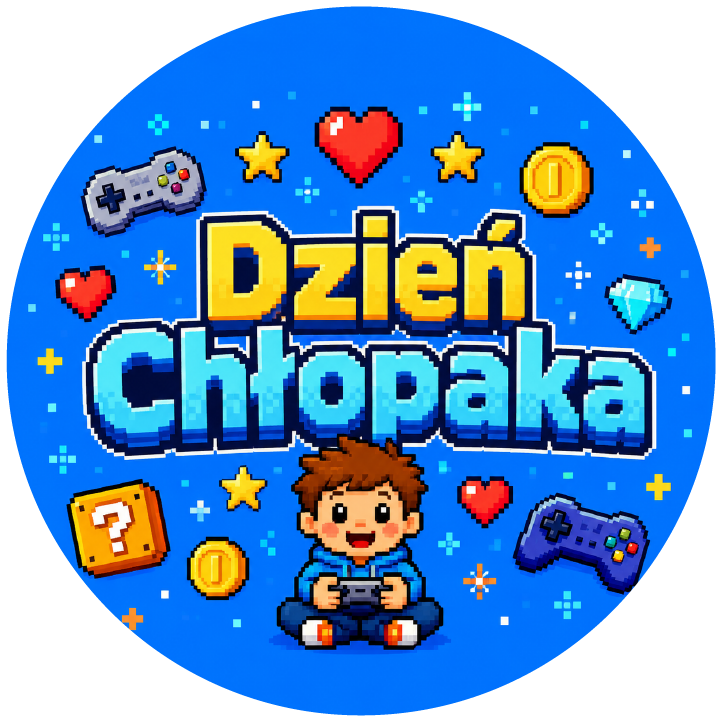 naklejki na Dzień Chłopaka pixel art i gry