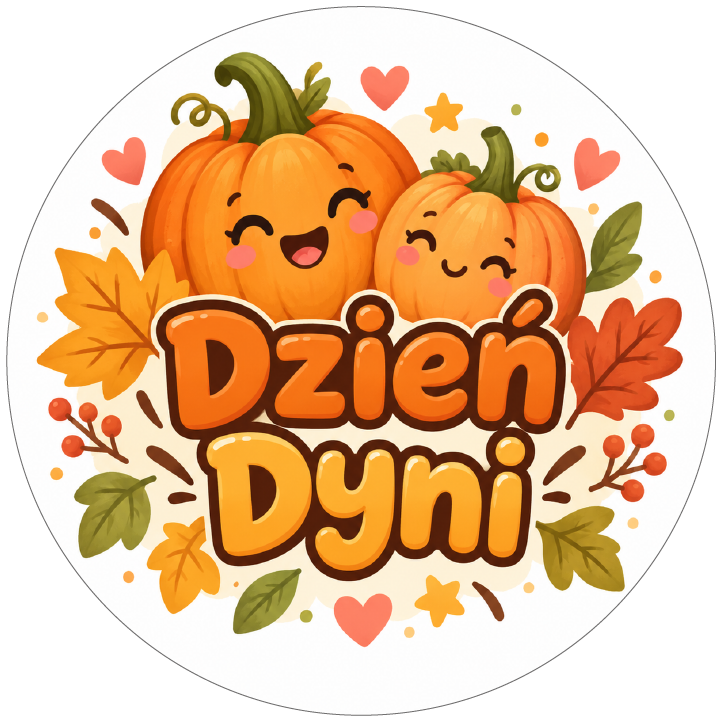 naklejki na Dzień Dyni dynie i serduszka