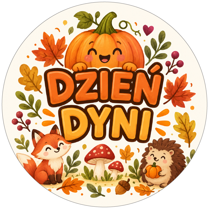naklejki na Dzień Dyni leśne zwierzątka