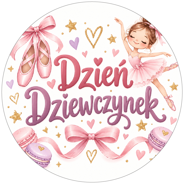 naklejki na Dzień Dziewczynek baletnica i baletki