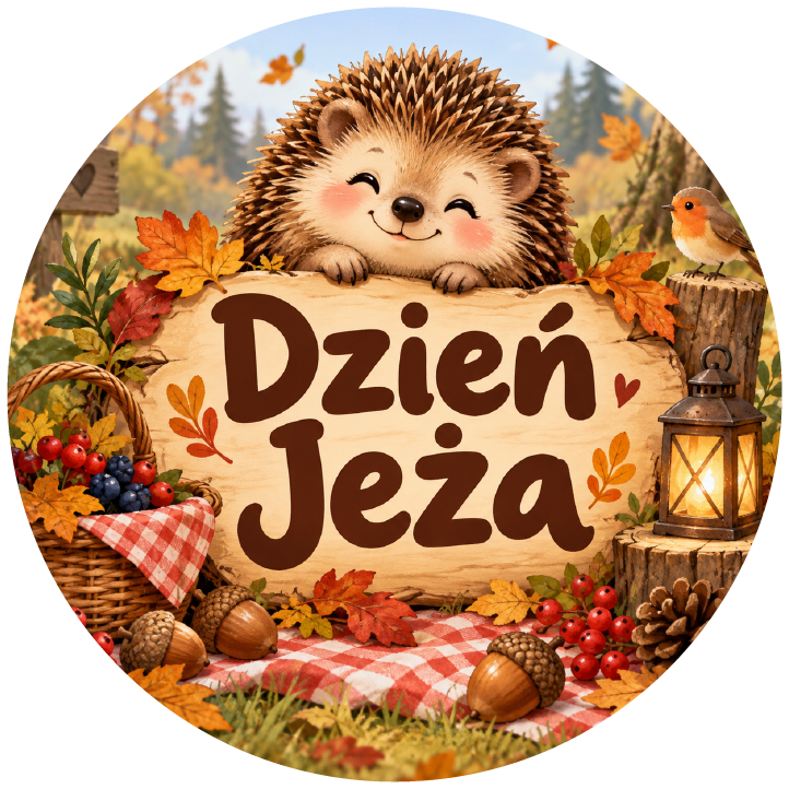 naklejki na Dzień Jeża leśny piknik