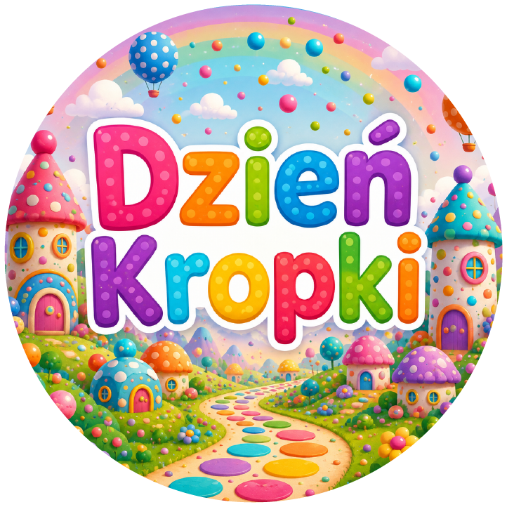 naklejki na Dzień Kropki cukierkowa kraina