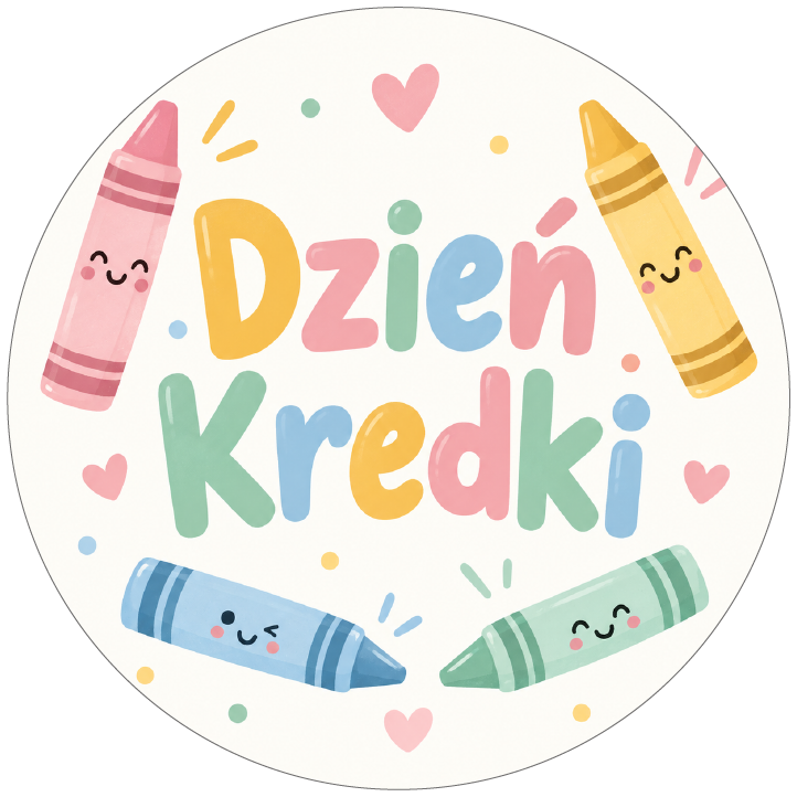 naklejki na Dzień Kredki wesołe kredki