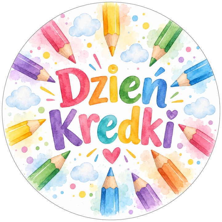 naklejki na Dzień Kredki akwarelowe kredki