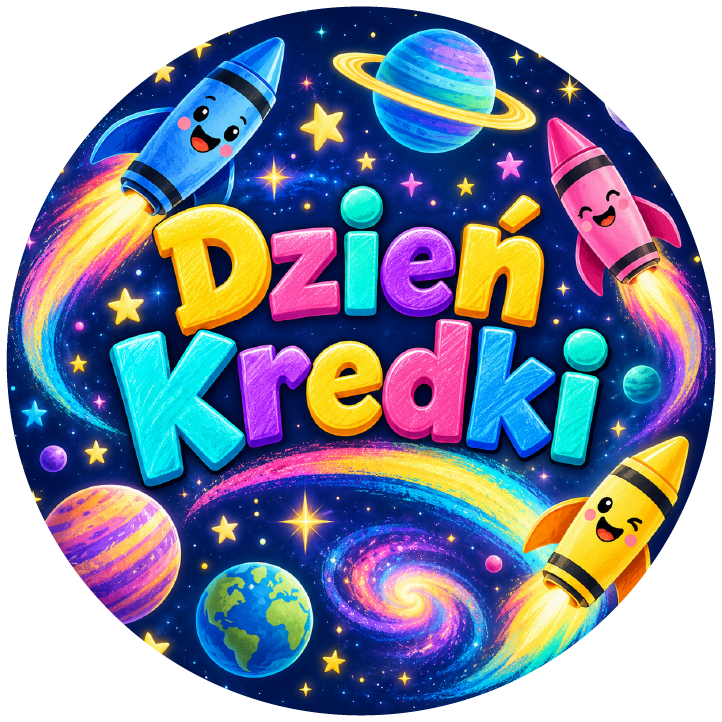 naklejki na Dzień Kredki kosmiczna przygoda