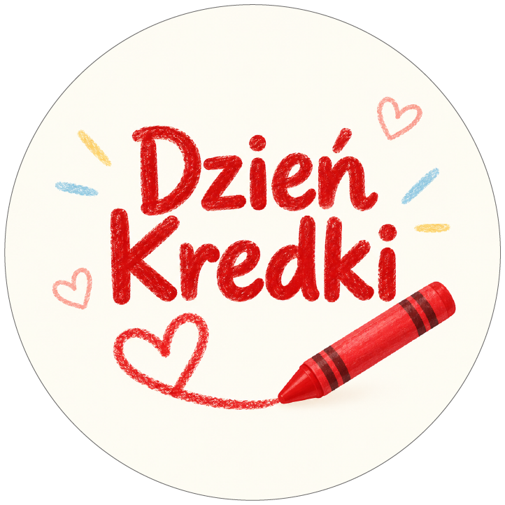 naklejki na Dzień Kredki czerwona kredka