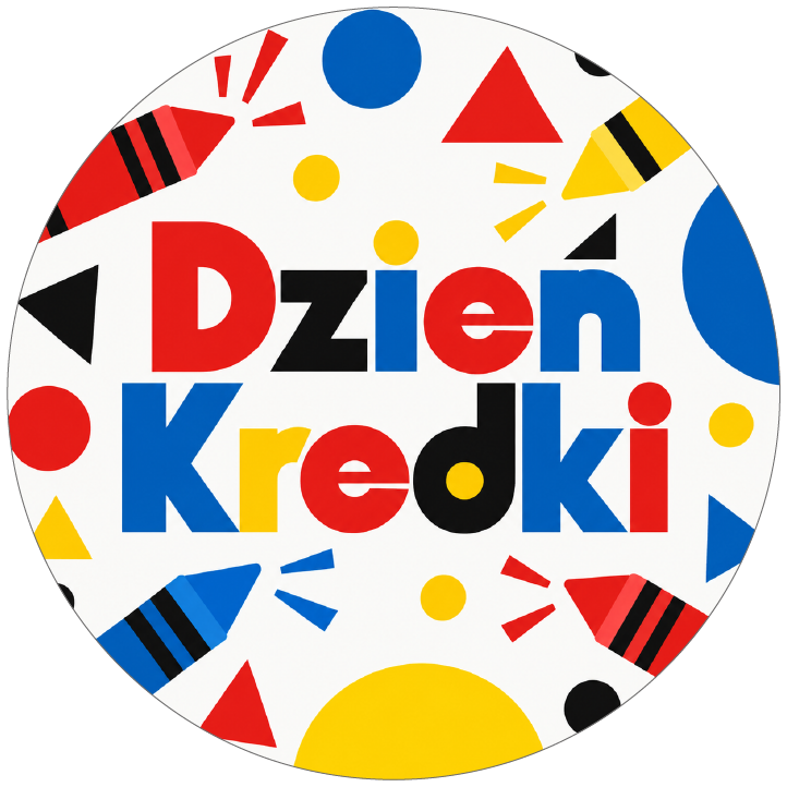 naklejki na Dzień Kredki geometryczny wzór