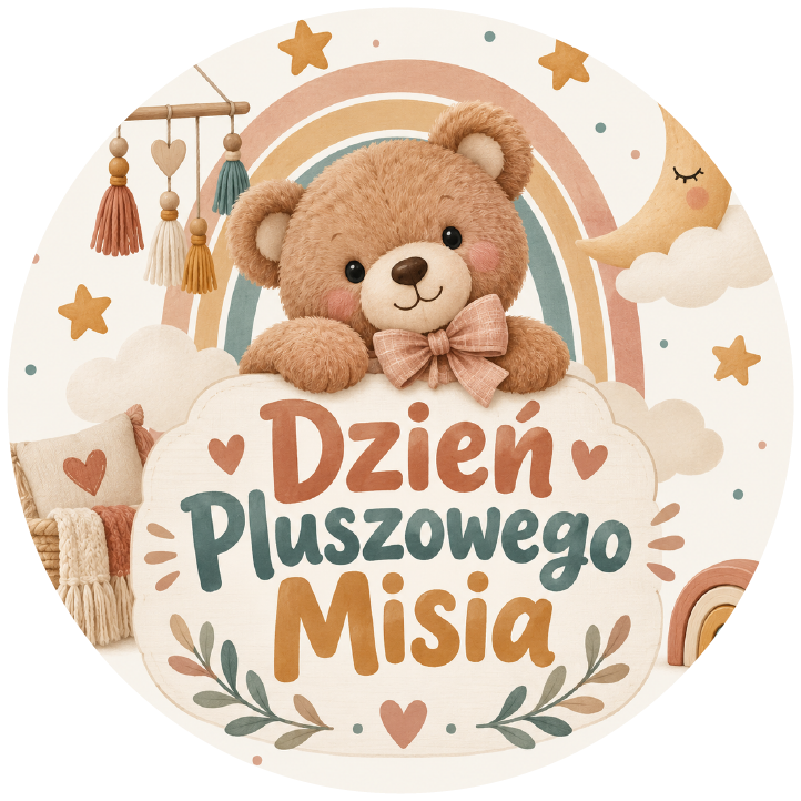 naklejki na Dzień Pluszowego Misia miś w stylu boho