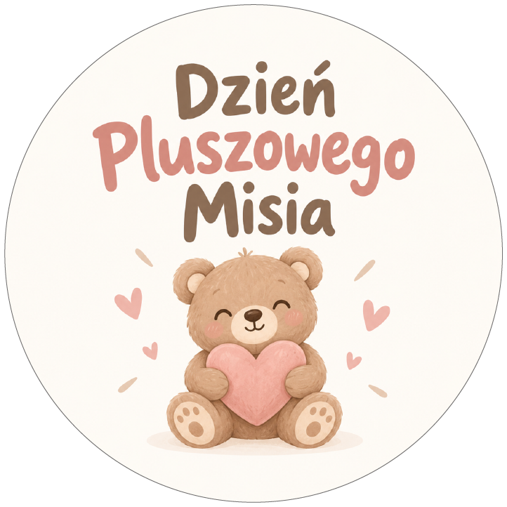 naklejki na Dzień Pluszowego Misia miś z sercem