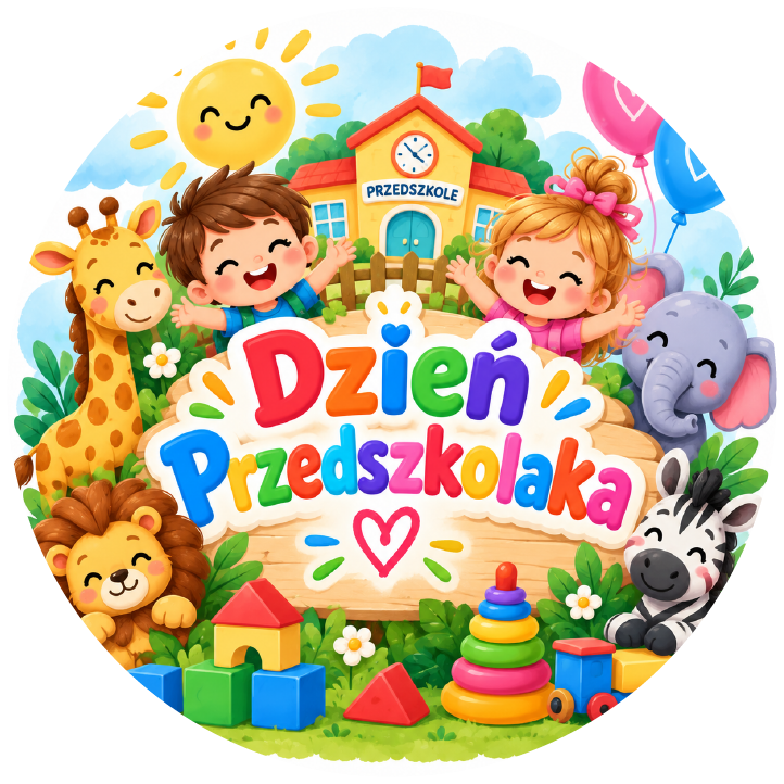 naklejki na Dzień Przedszkolaka zwierzątka i przedszkole