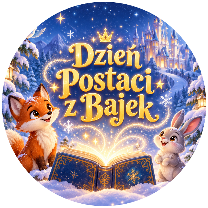 naklejki na Dzień Postaci z Bajek zimowa baśń