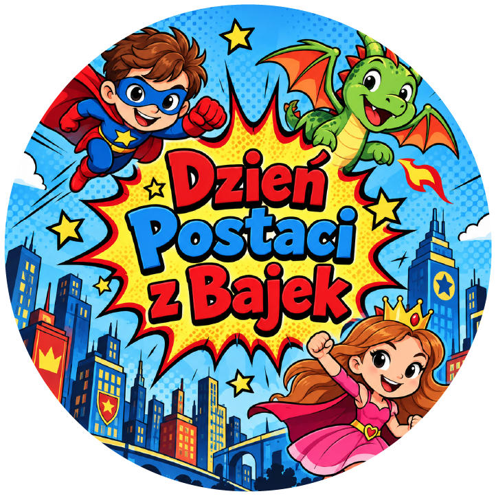 naklejki na Dzień Postaci z Bajek mali superbohaterowie