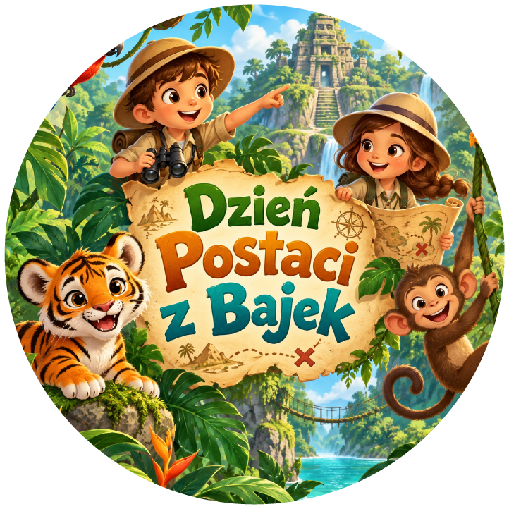 naklejki na Dzień Postaci z Bajek dżungla i przygoda