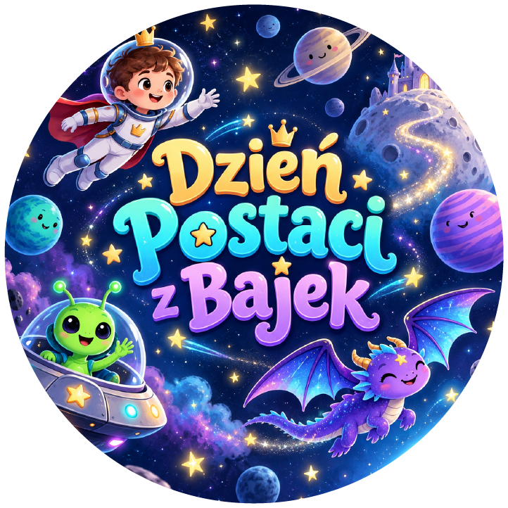 naklejki na Dzień Postaci z Bajek kosmiczna przygoda