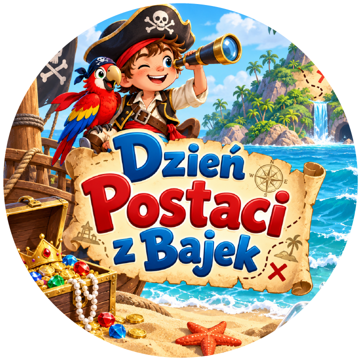 naklejki na Dzień Postaci z Bajek piraci i skarb