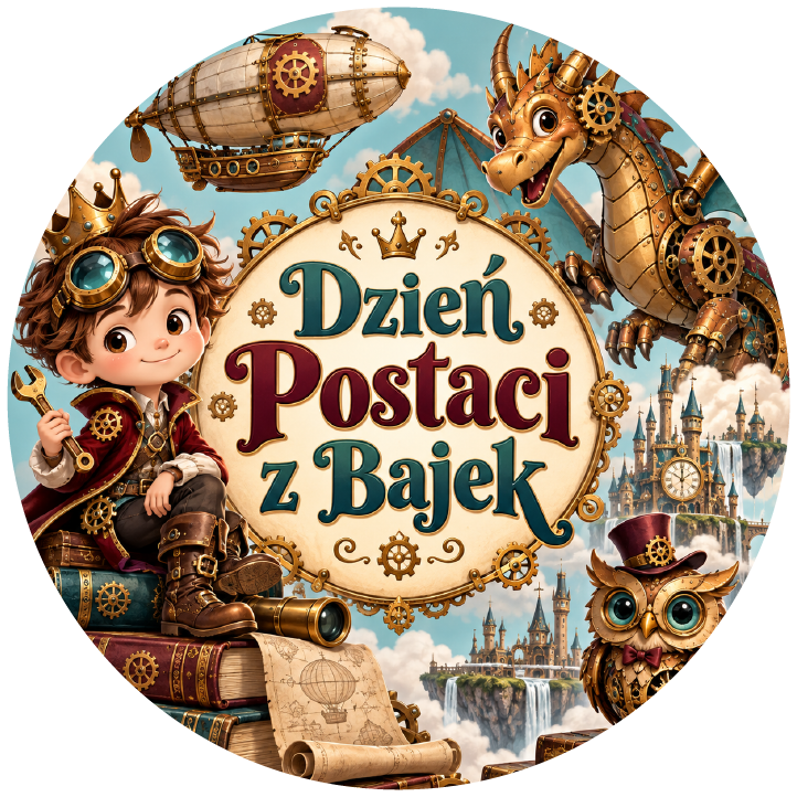 naklejki na Dzień Postaci z Bajek mechaniczna kraina
