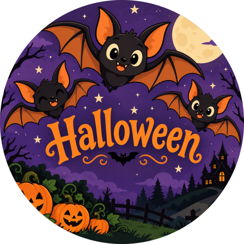 Naklejki na Halloween latające nietoperze