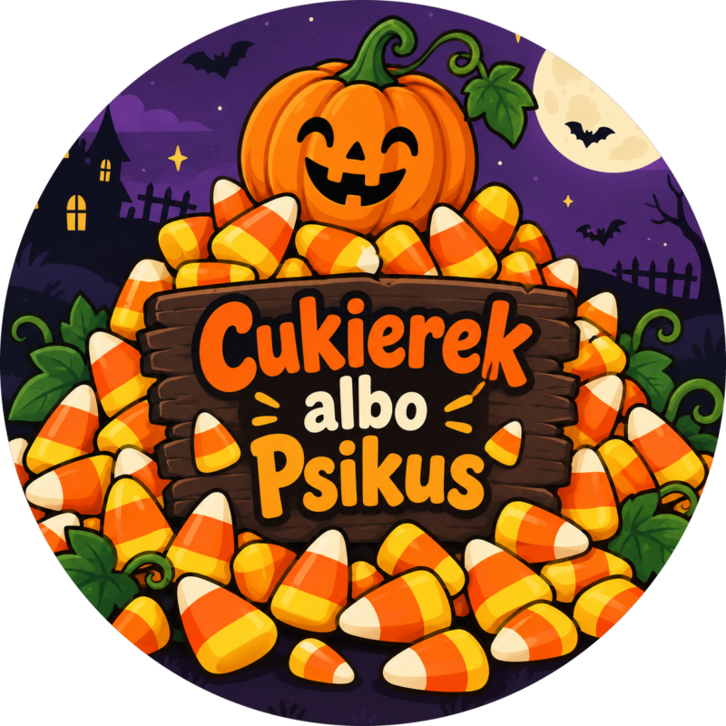 Naklejki na Halloween cukierki kukurydziane