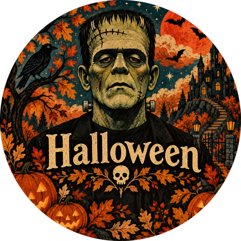 Naklejki na Halloween Frankenstein