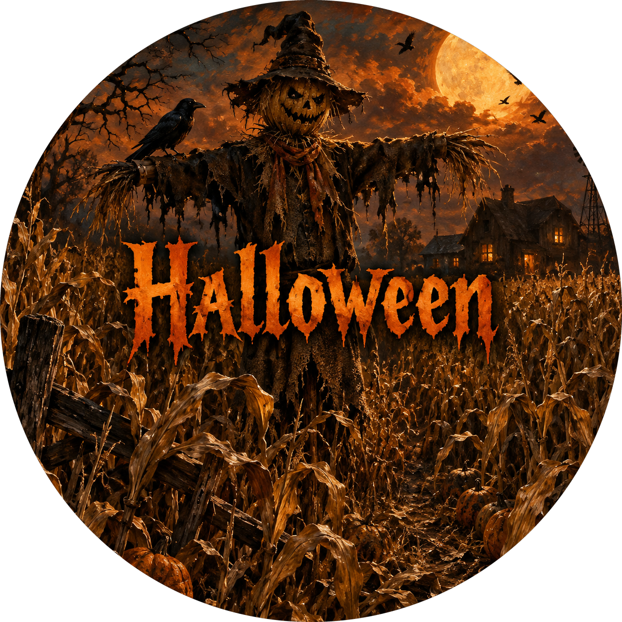 Naklejki na Halloween strach na wróble