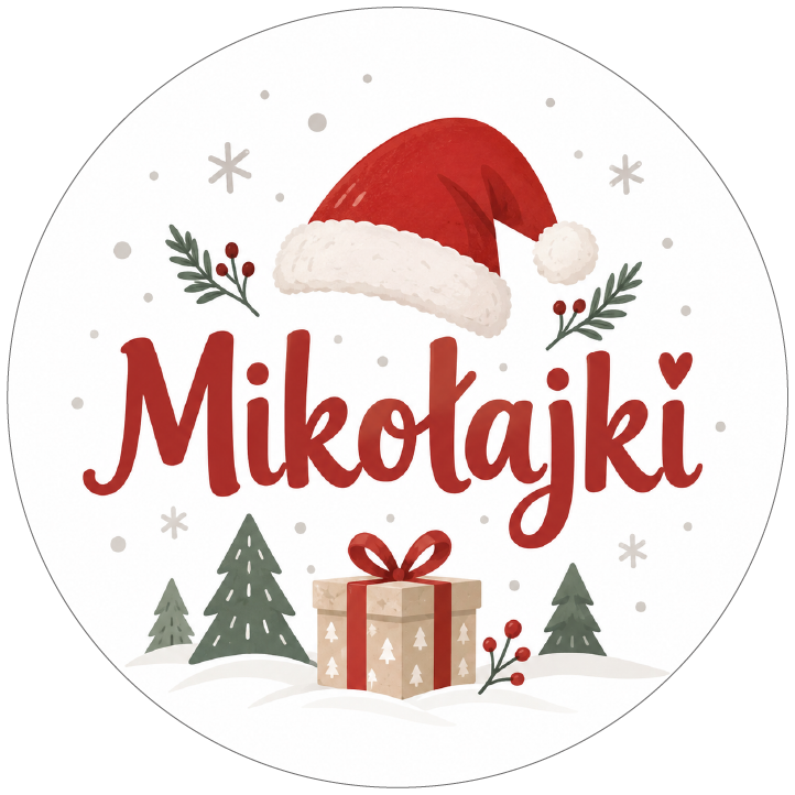 naklejki na Mikołajki minimalistyczny wzór