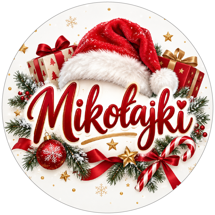 naklejki na Mikołajki świąteczna ozdoba