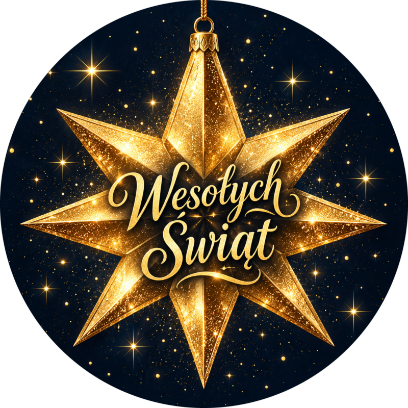 naklejki na boże narodzenie złota gwiazda na nocnym niebie