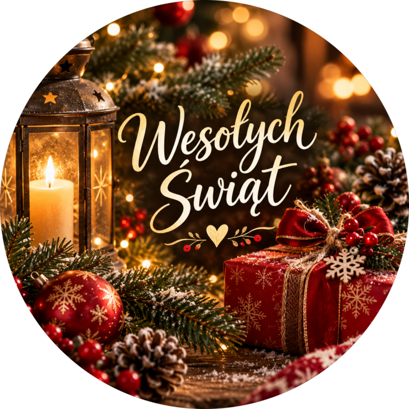 naklejki na boże narodzenie latarnia i świece przy prezentach