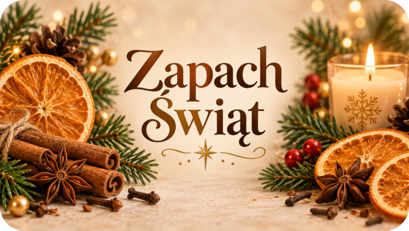 Naklejki na świece Boże Narodzenie „Zapach Świąt” – etykiety 7×4 cm