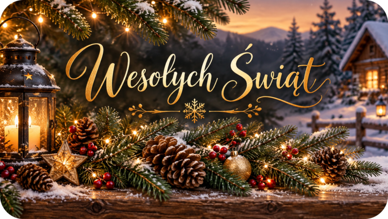 Naklejki na świece Boże Narodzenie „Wesołych Świąt” – etykiety 7×4 cm