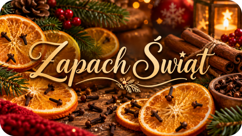 Naklejki na świece Boże Narodzenie „Zapach Świąt” – etykiety 7×4 cm