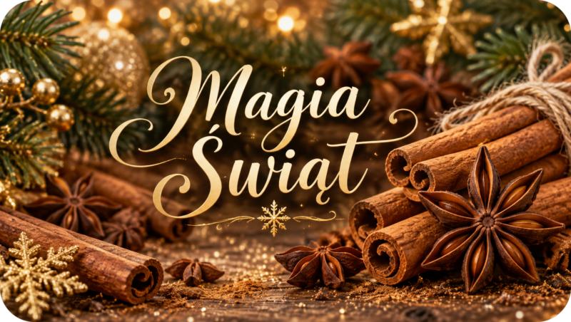 Naklejki na świece Boże Narodzenie „Magia Świąt” – etykiety 7×4 cm