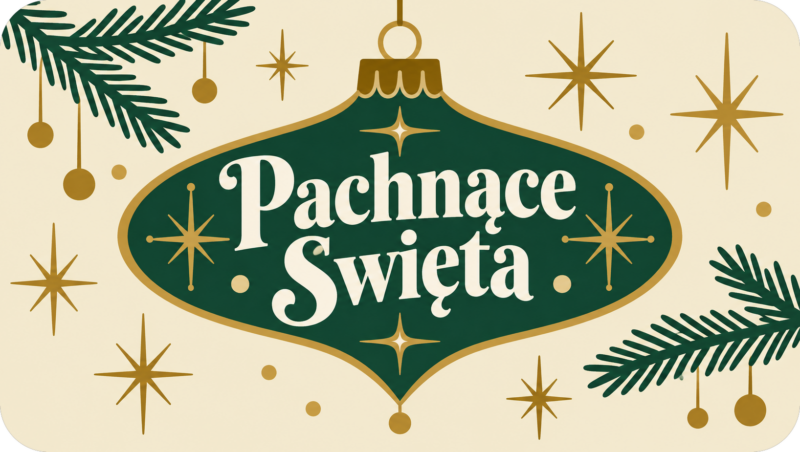 Naklejki na świece Boże Narodzenie „Pachnące Święta” – etykiety 7×4 cm