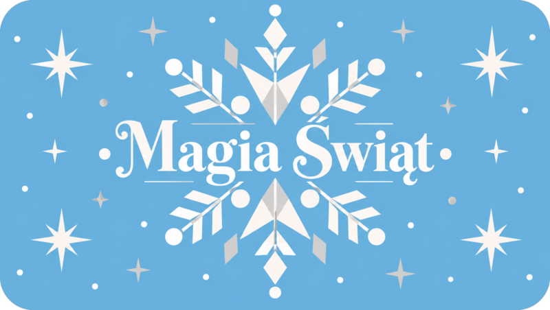 Naklejki na świece Boże Narodzenie „Magia Świąt” – etykiety 7×4 cm