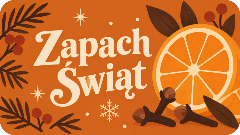 Naklejki na świece Boże Narodzenie „Zapach Świąt” – etykiety 7×4 cm