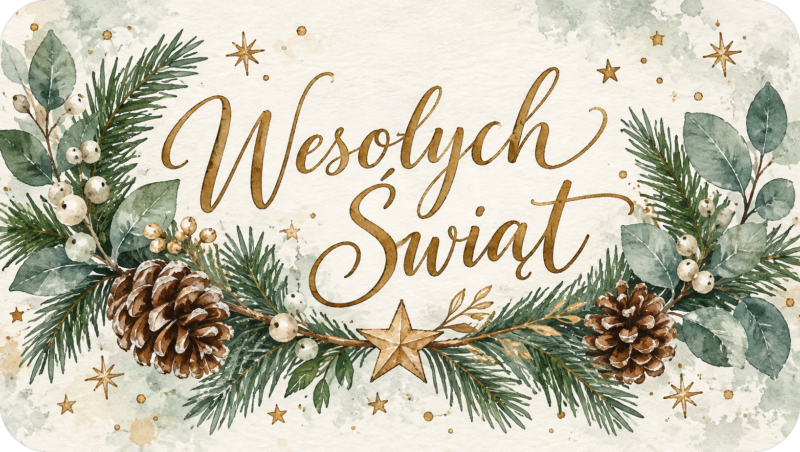 Naklejki na świece Boże Narodzenie „Wesołych Świąt” – etykiety 7×4 cm
