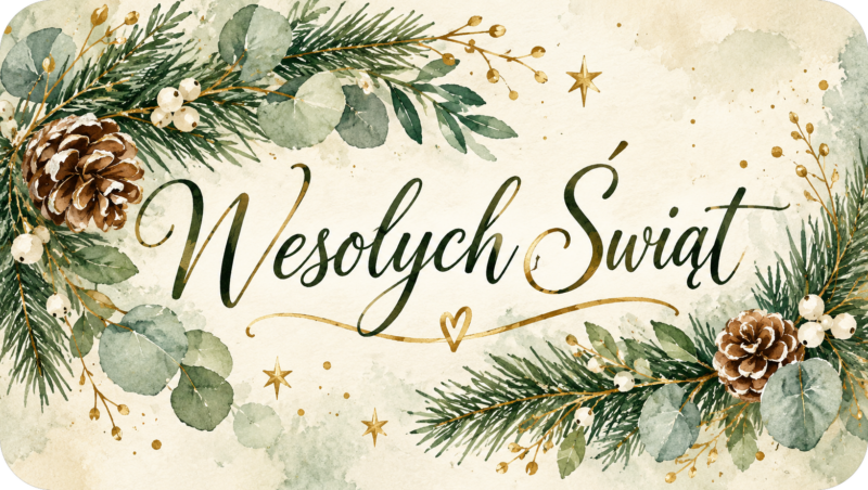 Naklejki na świece Boże Narodzenie „Wesołych Świąt” – etykiety 7×4 cm