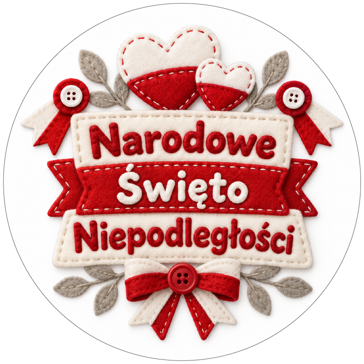 naklejki na Święto Niepodległości filcowy wzór
