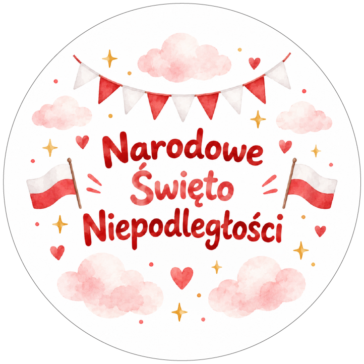 naklejki na Święto Niepodległości pastelowe flagi
