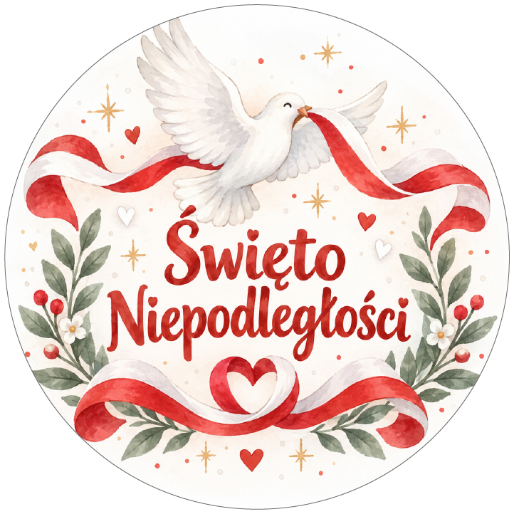 naklejki na Święto Niepodległości gołąb pokoju