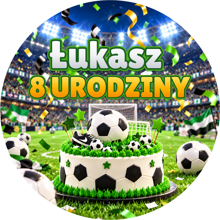 naklejki urodzinowe personalizowane piłka nożna