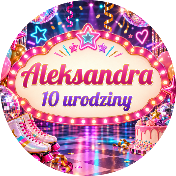 naklejki urodzinowe personalizowane disco